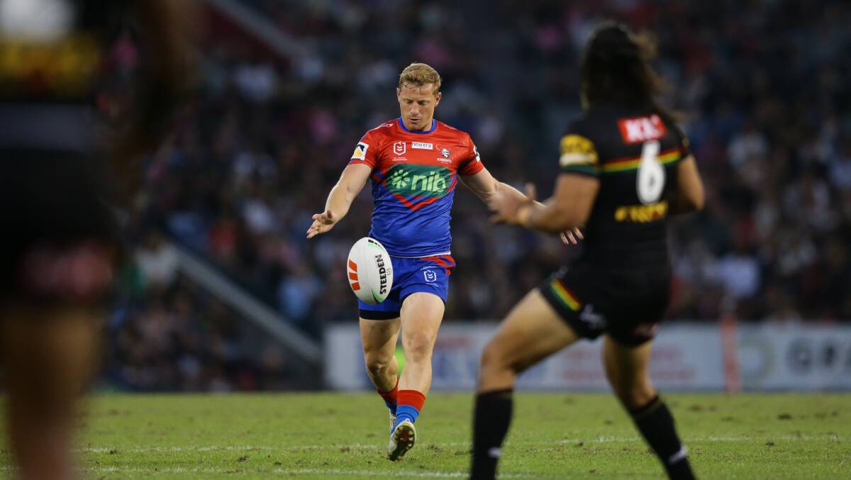Knights utility Lachlan Miller has been linked to Leeds Rhinos. Picture Jonathan Carroll