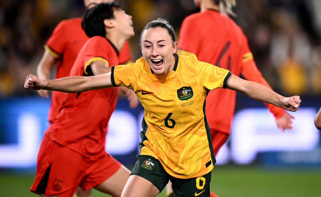 Clare Wheeler is one of two Novocastrians in the Matildas squad. Picture by Dan Himbrechts, AAP
