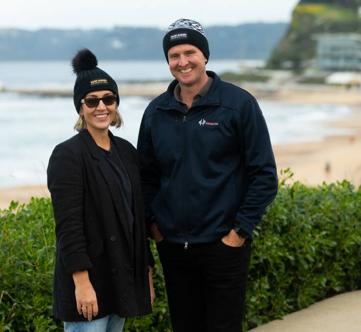 Mark Hughes and his wife Kirralee. Picture by Jonathan Carroll