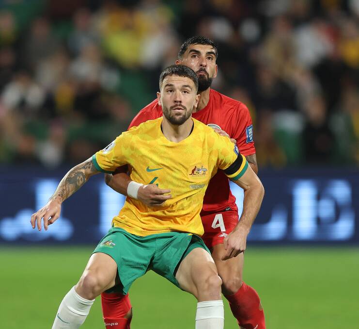 Apostolos Stamatelopoulos on his Socceroos debut. Picture Getty Images