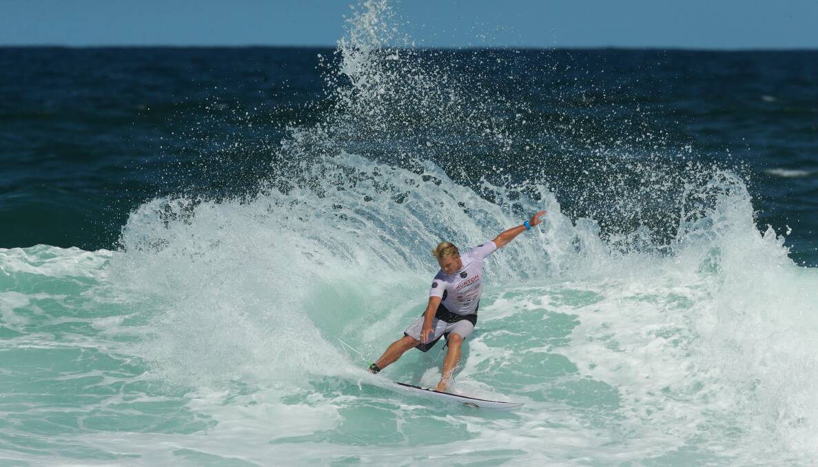 PUMPED: Merewether natural footer Jackson Baker is excited for the opening World Surf League event at Pipeline. Jackson will sport number 61 on his rashie in honour of his mother. Picture: Max Mason-Hubers