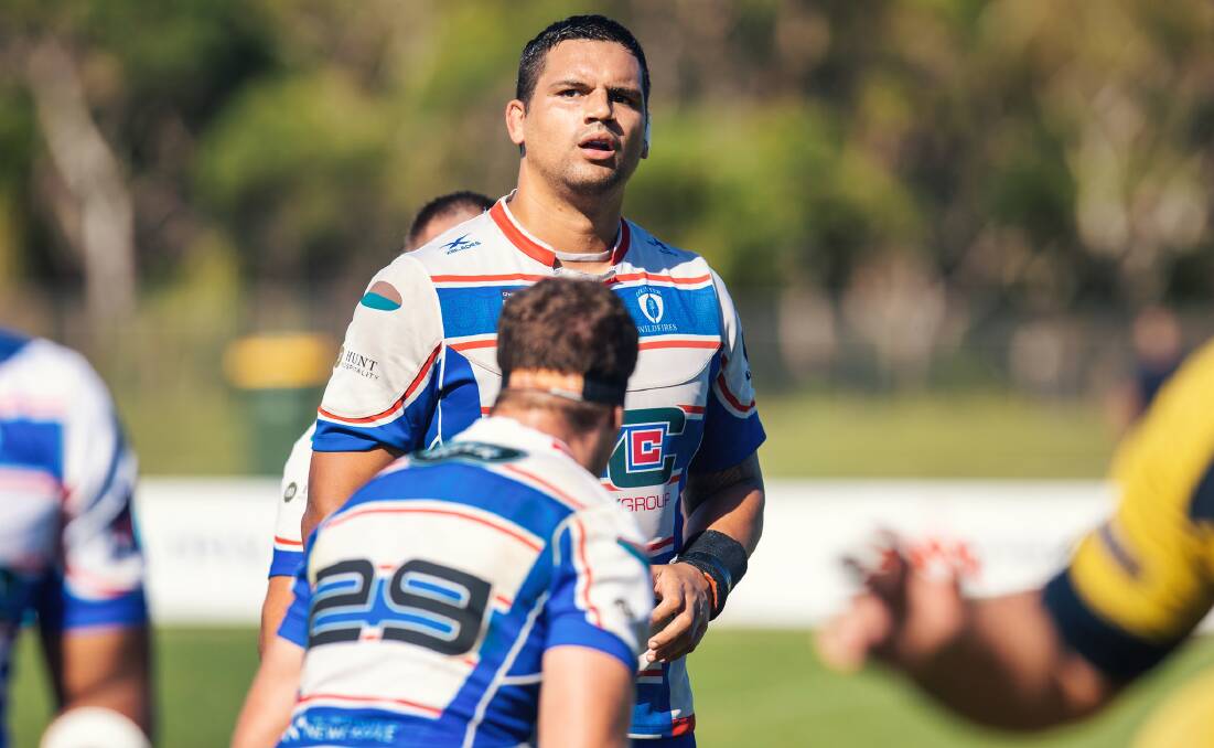 Captain Rob Puli'uvea made a successful return from injury in the Hunter Wildfires' 52-20 win over Warringah. Picture by Stewart Hazell