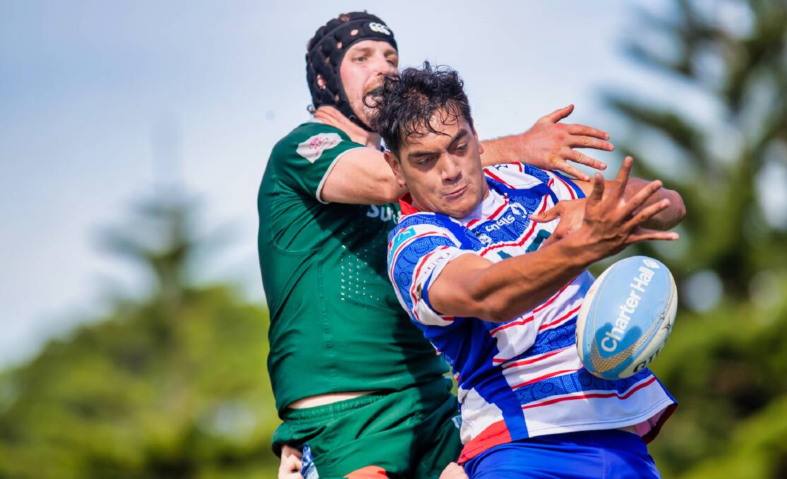 Lock Taufa Kinikini will make his run-on Shute Shield debut for the Hunter Wildfires against West Sydney Two Blues on Saturday. Picture by Stewart Hazell