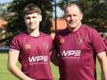 Nathan and father Matt Bartley played together for Lake Macquarie against Avoca. Picture supplied 