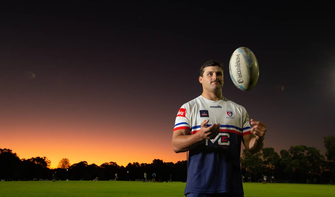 Former Australian Schoolboys and Easts hooker Hamish Moore will make his run-on debut for the Hunter Wildfires against Warringah on Saturday. Picture by Jonathan Carroll