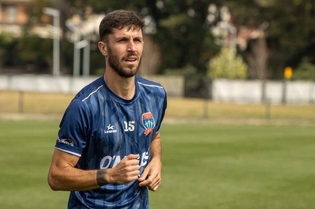 French midfielder Jason Berthomier at Newcastle Jets training on Monday. Picture Jets media