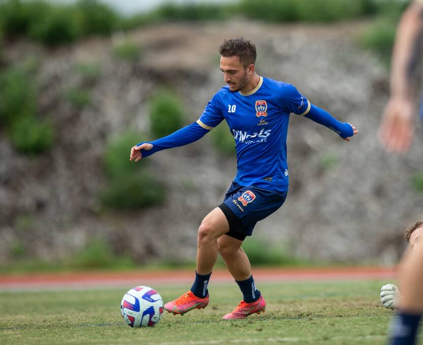 Creative midfielder Reno Piscopo will return from a groin injury for the Newcastle Jets against Melbourne City on Sunday. Picture by Marina Neil