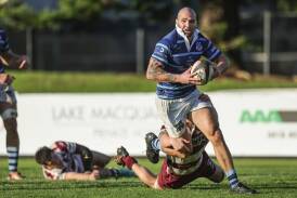 Wanderers winger Zac Blair breaks free in the Two Blues 61-15 win over University at No.2 Sportsground on June 22. Picture by Marina Neil 