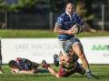 Wanderers winger Zac Blair breaks free in the Two Blues 61-15 win over University at No.2 Sportsground on June 22. Picture by Marina Neil 