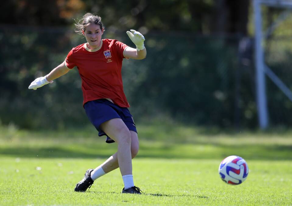 New Jets goalkeeper Georgina Worth at training this week. Picture Jets media