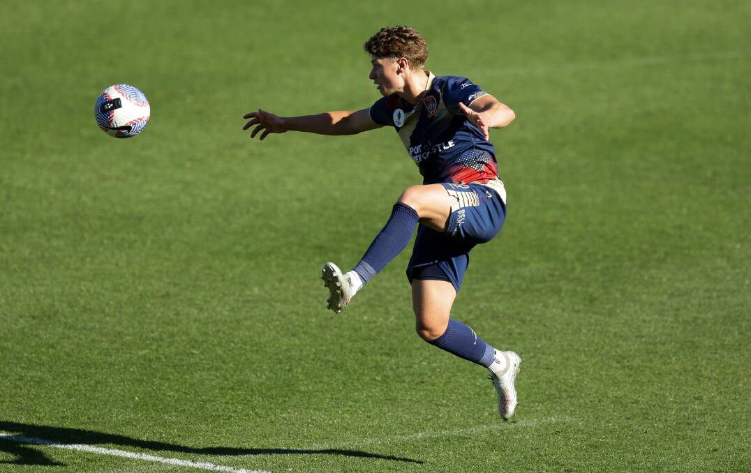 Jets fullback Lucas Mauragis has been named in the Olyroos squad for friendlies against Qatar and Saudi Arabia. Picture by Jonathan Carroll