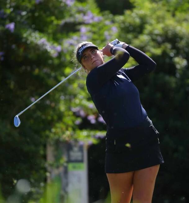 Nelson Bay 16-year-old Amy Squires is confident about her chances in the Jack Newton International Junior Classic, starting Tuesday at Cypress Lakes. Picture David Tease, Golf NSW