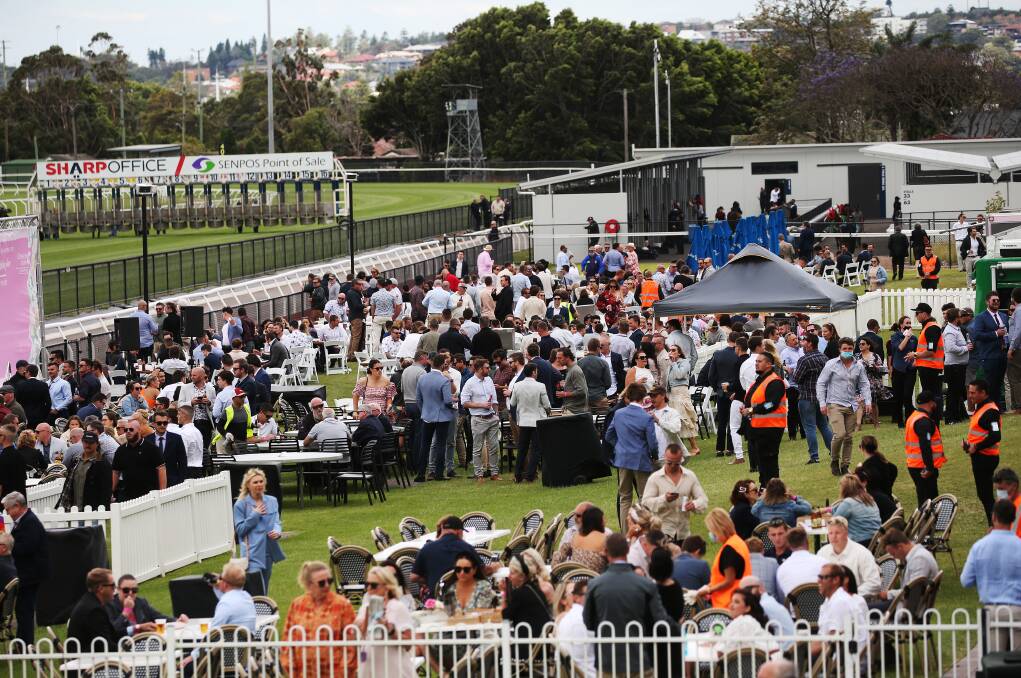 BIG DAY OUT: Patrons enjoy The Hunter race meeting at Newcastle Racecourse, Broadmeadow, on Saturday. Picture: Peter Lorimer
