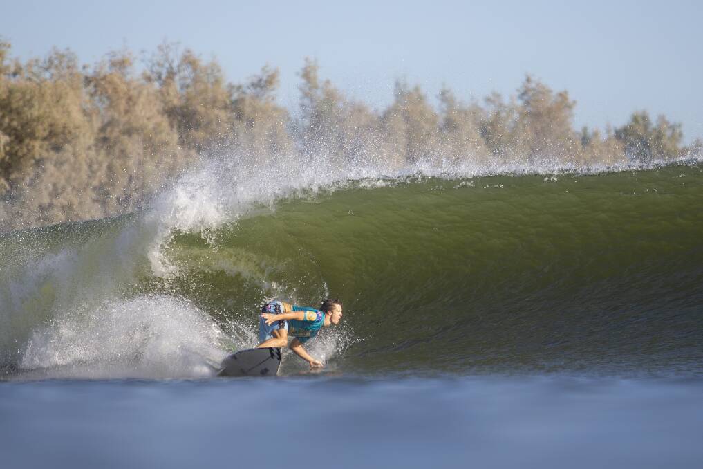 Ryan Callinan surfing at the 2019 Freshwater Pro at Lemoore. Picture by Kenny Morris/WSL via Getty Images.
