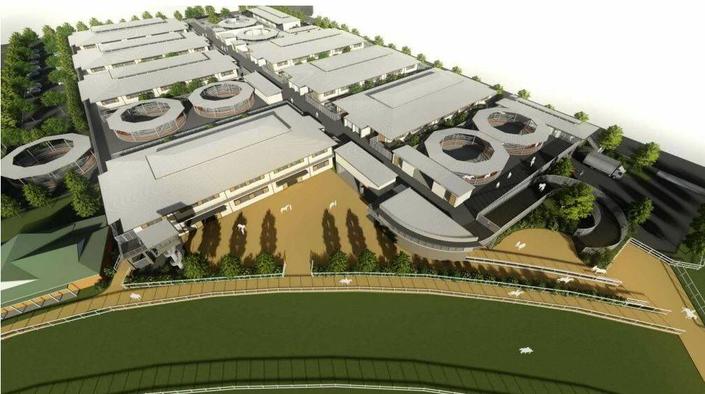 An artist's impression of the NJC's two-storey stables plan late last year. On the right is Chatham Street and top left is Darling Street. Picture supplied 