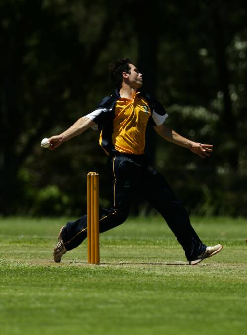 Merewether quick Sam O'Sullivan played a key role with the bat against Stockton. Picture by Jonathan Carroll