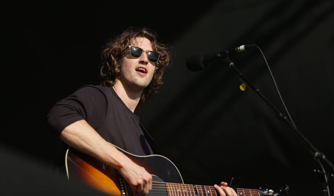 Dean Lewis performing on stage at Groovin' The Moo in 2018. Picture file