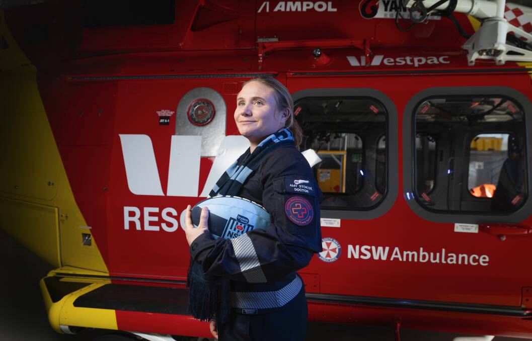 Dr Amy Stokoe said the Westpac Rescue Helicopter Service decreases the inequality of health by linking remote parts of the state to city hospitals. Picture by Marina Neil 