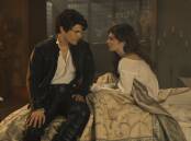 Edward Bluemel and Emily Bader are Guildford and Jane in My Lady Jane while, below, Alice Englert is Jacs in Exposure. Pictures by Prime Video, Stan