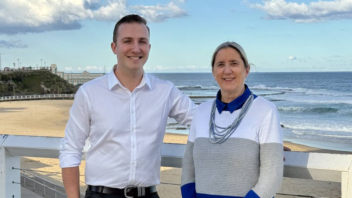 Newcastle Liberal councillors Callum Pull and Jenny Barrie. Picture supplied