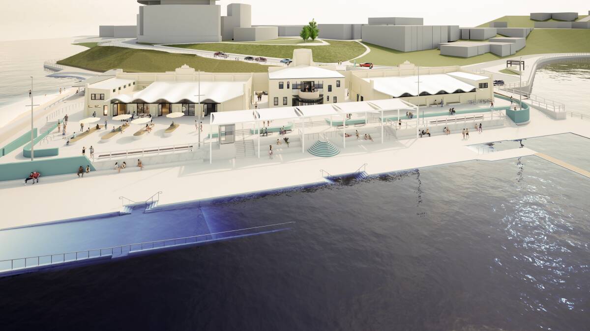 A concept design of the proposed works to the ocean baths. Picture supplied
