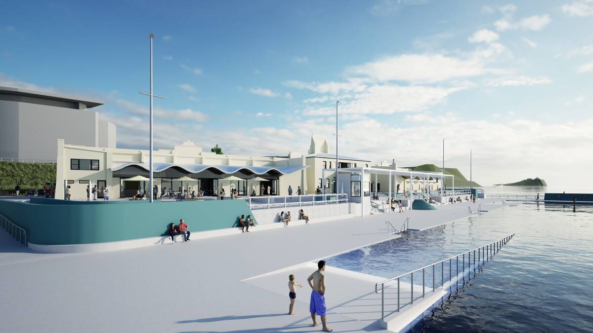 A concept image of the stage two works at Newcastle Ocean Baths. Picture supplied
