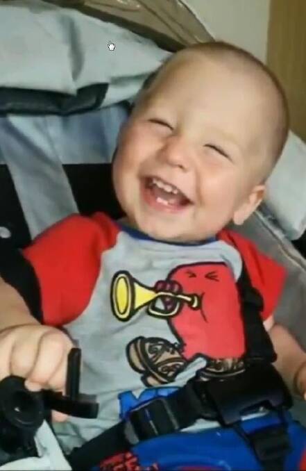 INJURED: Tom Higgins, aged 3, underwent surgery on his ear in John Hunter Hospital. Picture: Channel 10