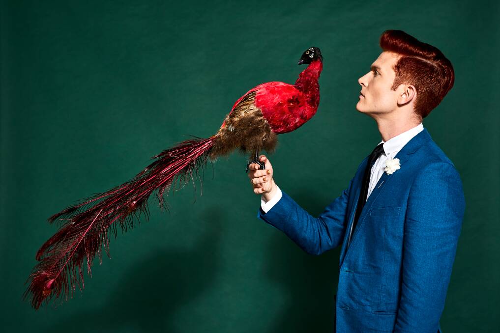 Rhys Nicholson with a feathered friend. Picture by Monica Pronk