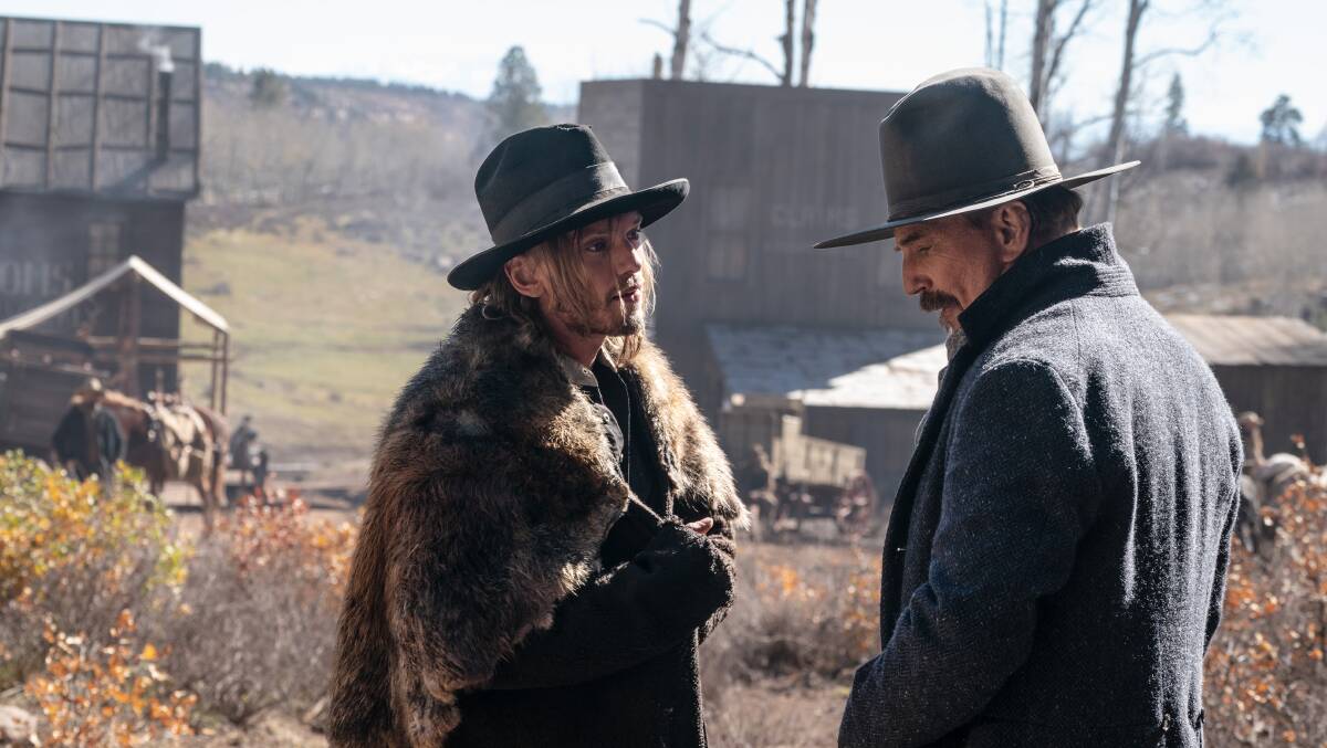 Jamie Campbell Bower, left, and Kevin Costner in Horizon: An American Saga - Chapter 1. Picture supplied