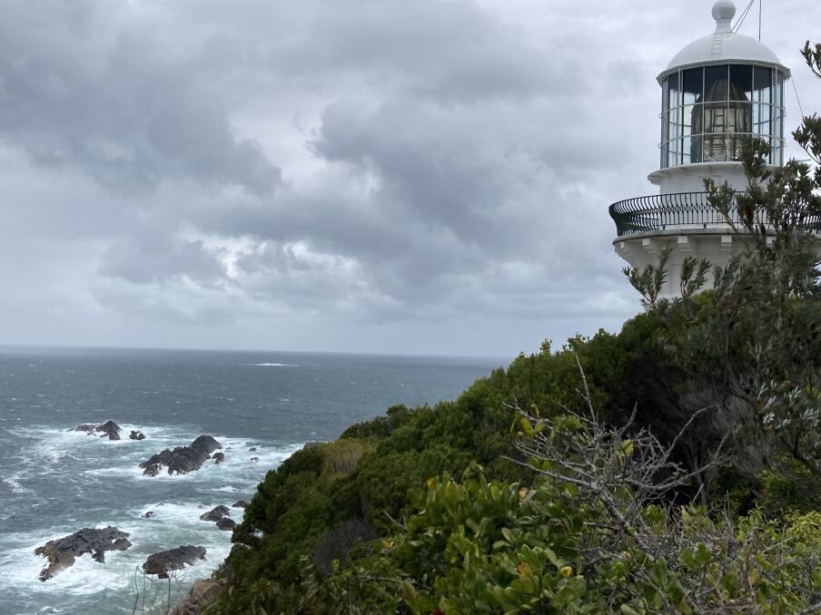 The jagged rocks below Sugarloaf Point lighthouse show how dangerous the maritime route off Seal Rocks once was. Pictures: Mike Scanlon
