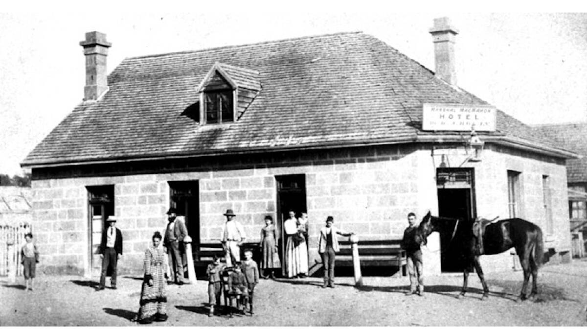 The original Marshal MacMahon Hotel at Wallabadah in about 1878. Still surviving today, a veranda was later added to the exterior. Picture supplied