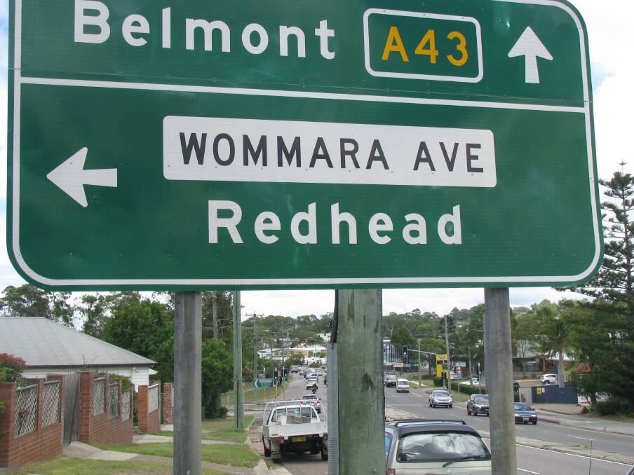 Sign of the times: The Wommara Avenue road pointer. 