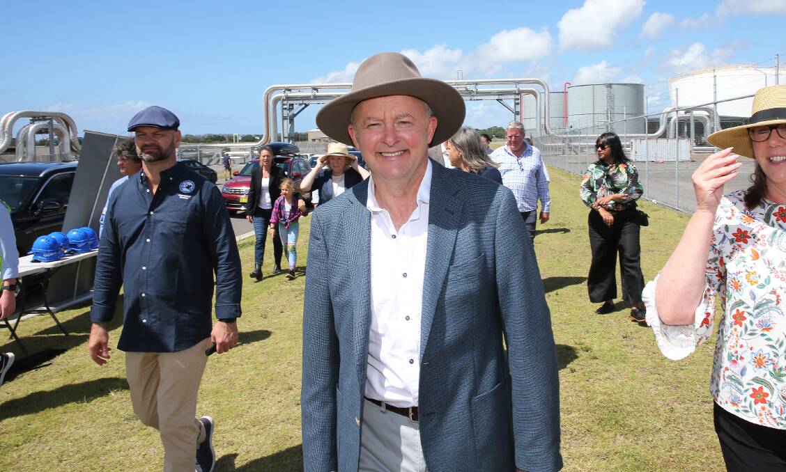 COMMITMENTS: Anthony Albanese in Newcastle in January announcing funding promises to Hunter GP Access and a fast rail link to Sydney. Picture: Peter Lorimer