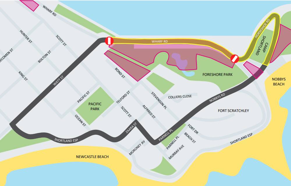 A Supercars map of the first stage of the track build.