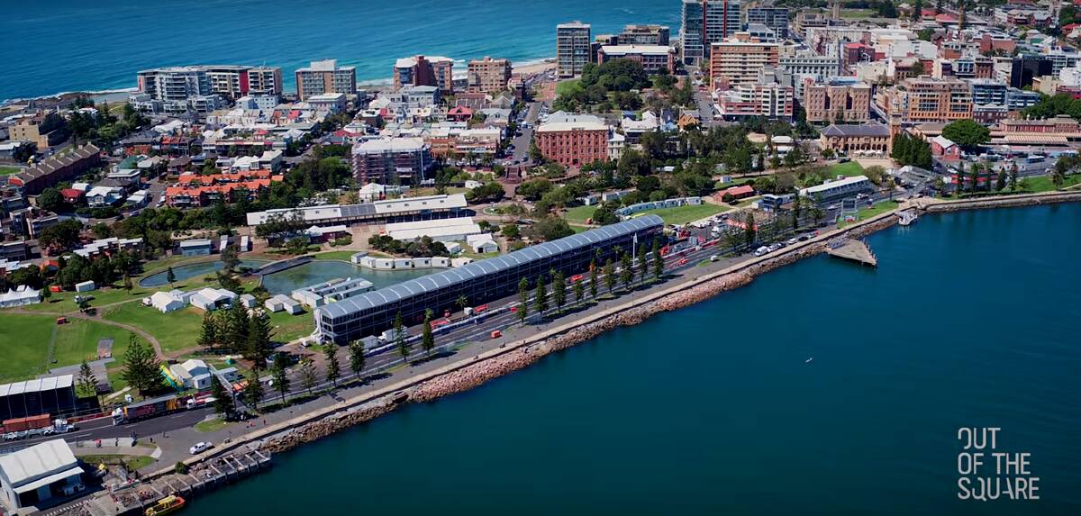 An aerial view of the Supercars track. Picture: Out of the Square Media