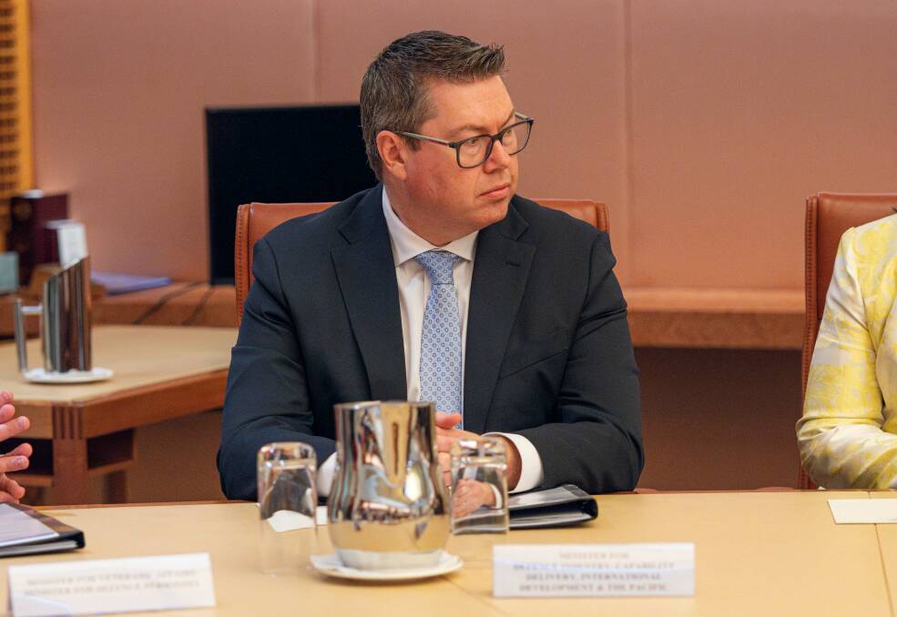 Pat Conroy attends his first ministerial meeting as a cabinet member in Canberra on Monday. Image supplied