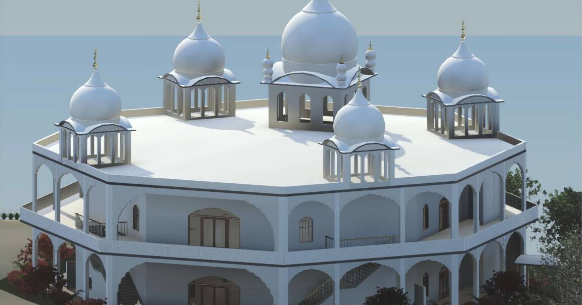 A group of Newcastle Sikhs submit plans for a new temple in Beresfield.newcastle herald