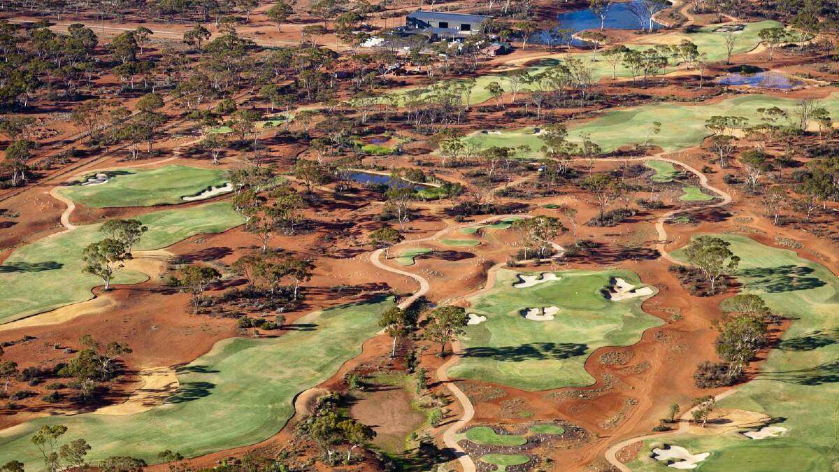 SPECTACULAR: The Kalgoorlie Golf Club layout set into the red soil of the West Australian outback. The course will host this week's WA PGA Championship.