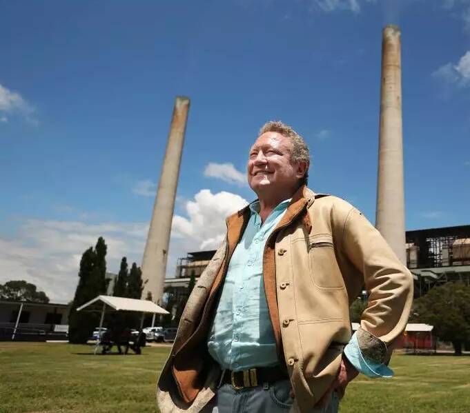 Andrew Forrest who launched a feasibility study into green hydrogen production at the Liddell site in 2021. Picture by Simone DePeak