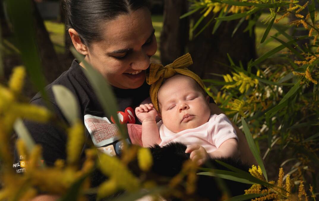 Wendy Russell with her six-week-old daughter Lanorah. Picture Marina Neil 