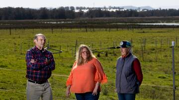 Picture shows land owners from left, Barry Devereux, Mary Ward, Jill Pickering. Picture by Jonathan Carroll.