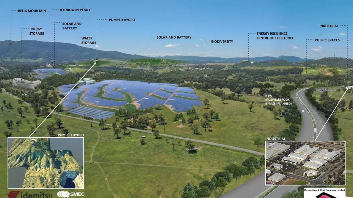 Idemitsu's masterplan for the former Muswellbrook Coal site.