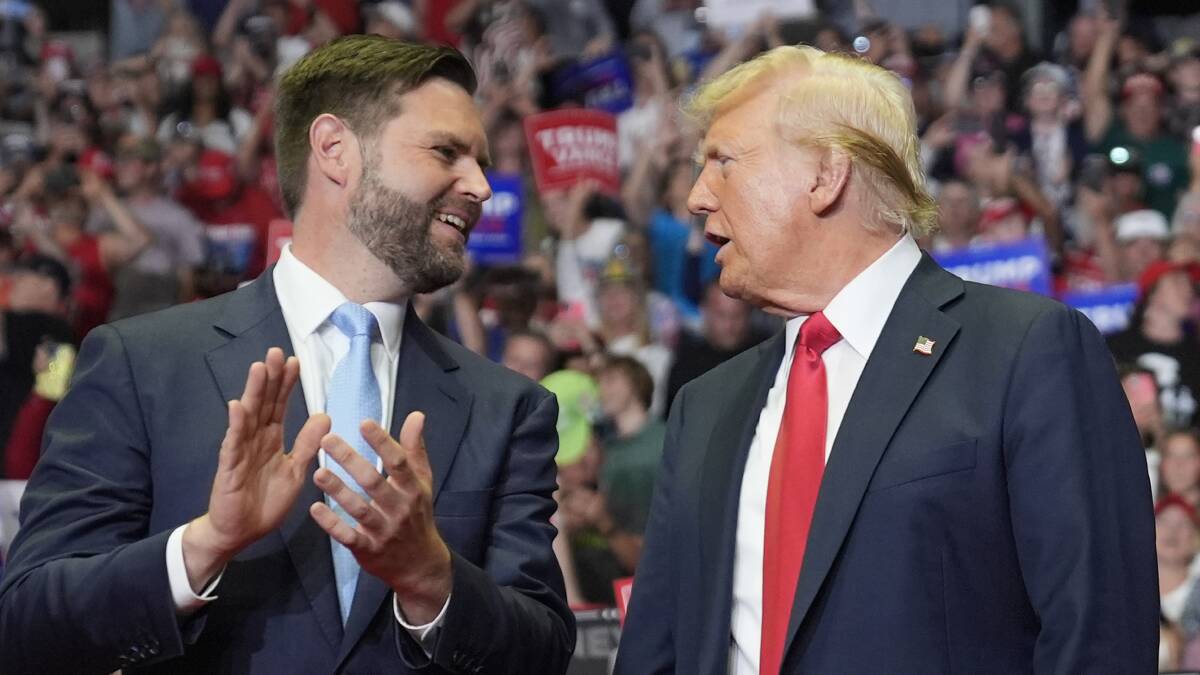 Republican presidential candidate Donald Trump and vice presidential candidate Senator JD Vance. Picture AAP
