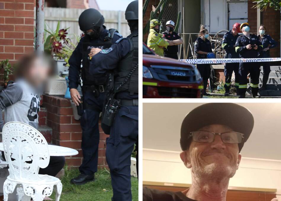 Clockwise from left, Dalton Oliver was arrested, emergency services at the scene in 2021, and Graham Cameron. Pictures supplied, by Simone de Peak
