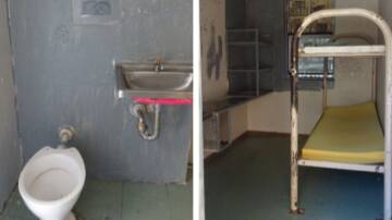 A vacant cell with a bunk bed missing in '1 Wing' taken in May 2024, and a toilet in a '1 Wing' cell. Pictures supplied