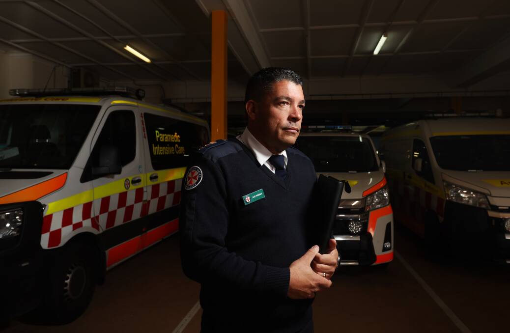 Luke Wiseman, Chief Superintendent and Associate Director of Hunter New England sector for NSW Ambulance, at Hamilton. Picture by Simone de Peak