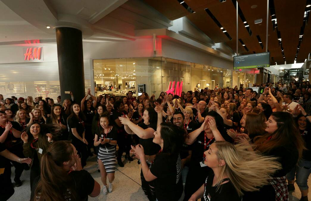 Crowds at the opening of the H&M store at Charlestown Square in July 2016. Picture by Simone de Peak