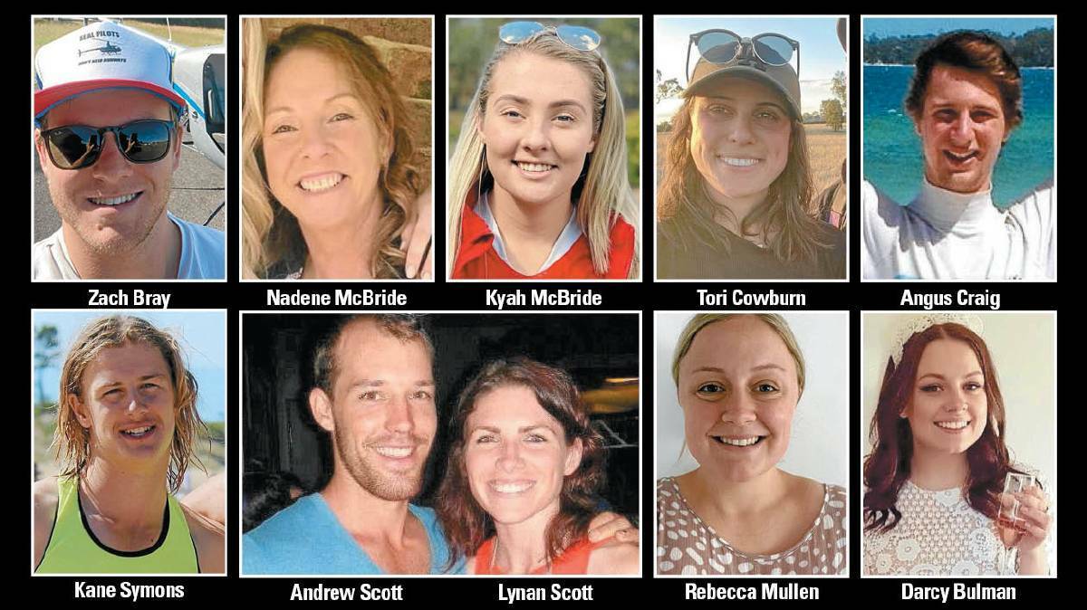 The 10 victims of the Hunter Valley wedding bus crash. 