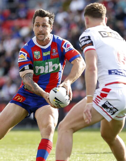 Outstanding: Skipper Mitchell Pearce could not have done any more to get his side home.
