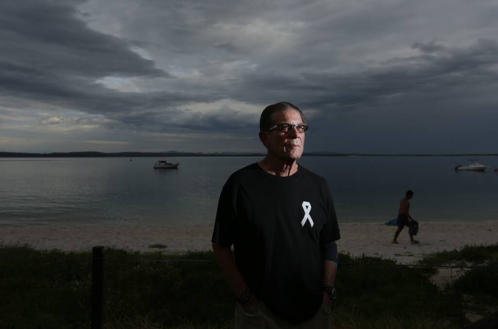 Speak out: Roger Yeo, from Nelson Bay, said he was sure "Rachelle's wish would be telling her story in terms of the social change and cultural change necessary to prevent this happening again and again". He said his family's lives had been changed forever. Picture: Simone De Peak